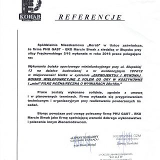 Korab-Boisko wielofunkcyjne z polem do gry w koszykówkę i mini piłkę ręczną